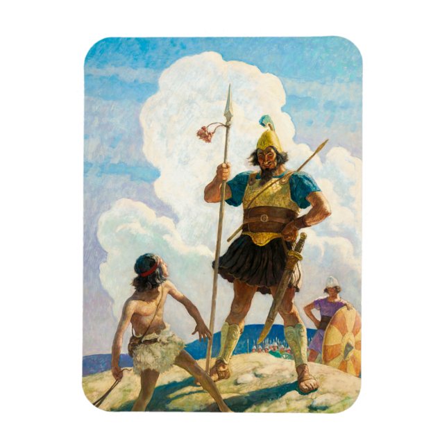 Imán David y Goliat, 1940 de Newell Convers Wyeth (Vertical)