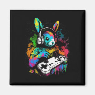 Imán Day Boys Gamer Shirt Video Game Controller Bunny 1