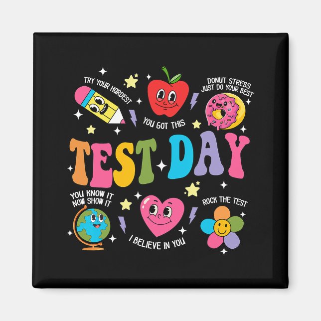 Imán Day Rock The Test Day Motivational Teacher (Frente)
