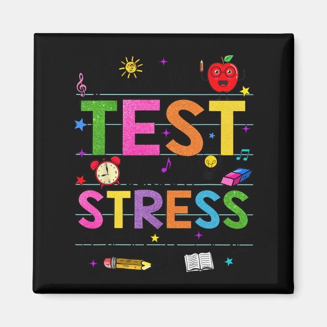 Imán Day Rock The Test Teacher Funny Testing Day Studen (Frente)