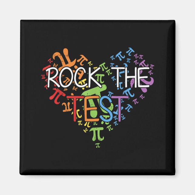Imán Day Rock The Test Teacher Testing Day Rainbow Teac (Frente)