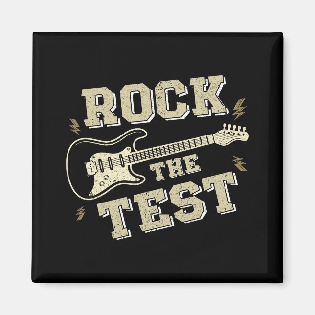 Imán Day Teacher Rock The Test Guitar Teacher Testing D (Frente)