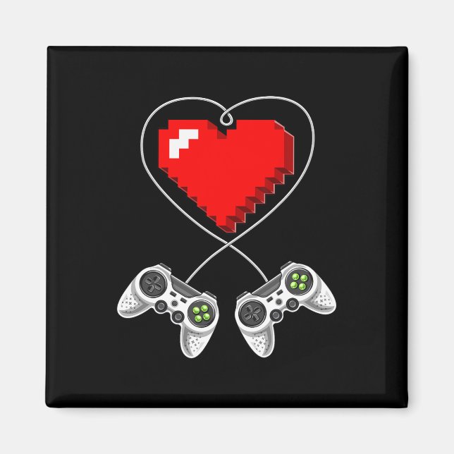 Imán Day Video Game Controller Heart Gamer Gift Boys 1 (Frente)