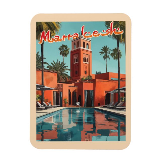 Imán Daydream de Marrakech - Viajes de mediados del sig (Vertical)