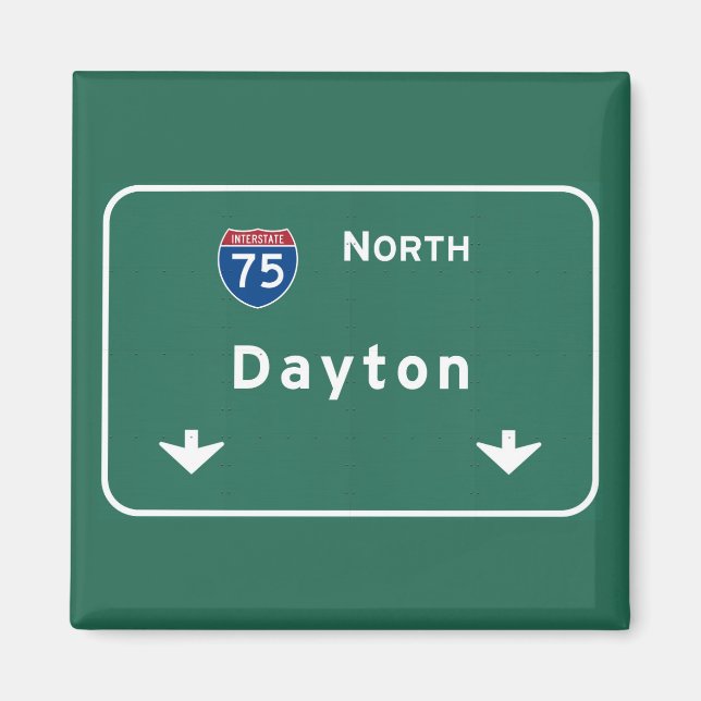 Imán Dayton Ohio oh autopista interestatal Freeway : (Frente)