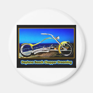 Imán Daytona Beach Chopper Soñando Oro Amarillo Negro T