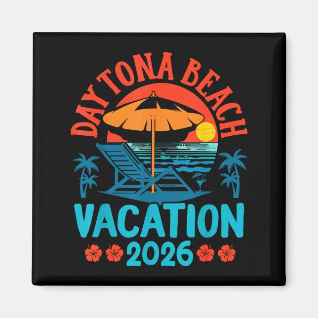 Imán Daytona Beach Florida 2026 Family Vacation Summer  (Frente)