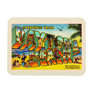 Imán Daytona Beach Florida FL Letra carta grande postal