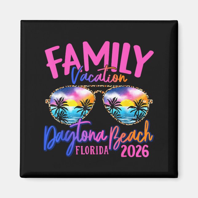 Imán Daytona Beach Florida Vacation 2026 Matching Famil (Frente)