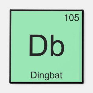 Imán Db - Símbolo de Elemento de Química Dingbat Camise