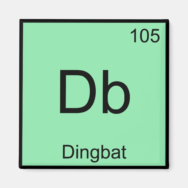 Imán Db - Símbolo de Elemento de Química Dingbat Camise (Frente)