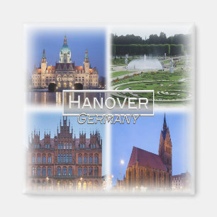 Imán DE0123 Europa, Alemania, Hannover, Nevera