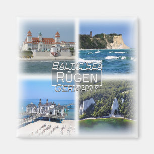 Imán DE0125 Europa, Alemania, Rügen, Mar Báltico, Fridg