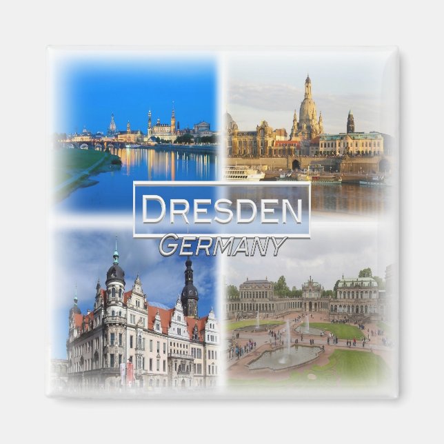 Imán DE0127 Europa, Alemania, Sajonia, Dresden, Fridge (Frente)