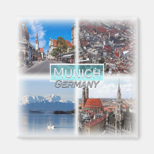 Imán DE0142 Europa, Alemania, Munich, Fridge