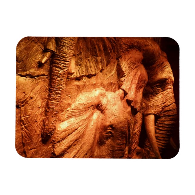 Imán de 3"x4" para elefantes (Horizontal)