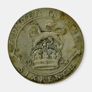 imán de 6 céntimos británico de 1922