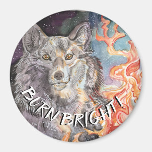 imán de acuarela de Ojo Wolf