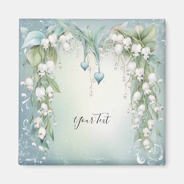 Imán de Acuarela Lirio de los Valles (Frente)