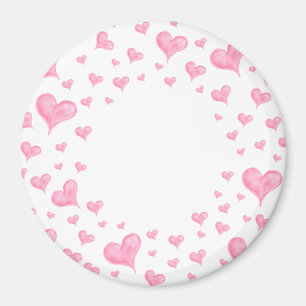 Imán de acuarela rosa