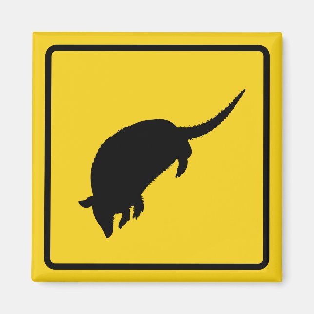 Imán de advertencia de armadillo (Frente)