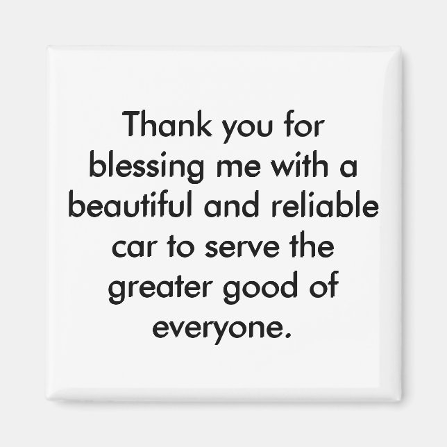 Imán de Afirmación Positiva - Declaración de Grati (Frente)