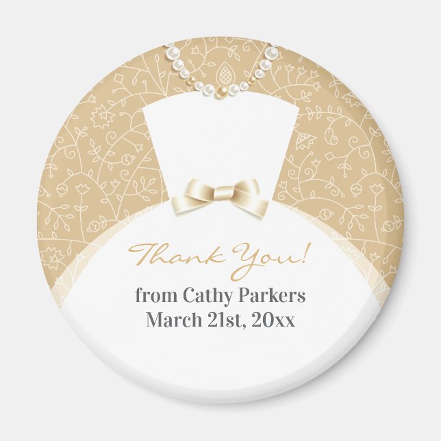 Imán de agradecimiento para despedida de soltera (Frente)