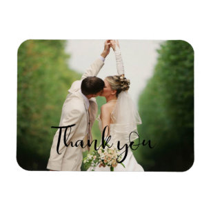 Imán de agradecimiento para foto de tu día de boda