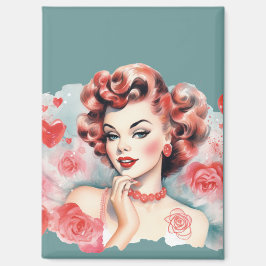 Imán de Alfiler Vintage Rosa – Ruby Rose | Románti