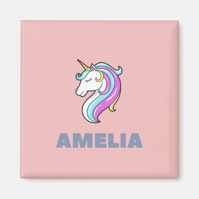 Imán de Amelia Unicornio (Frente)