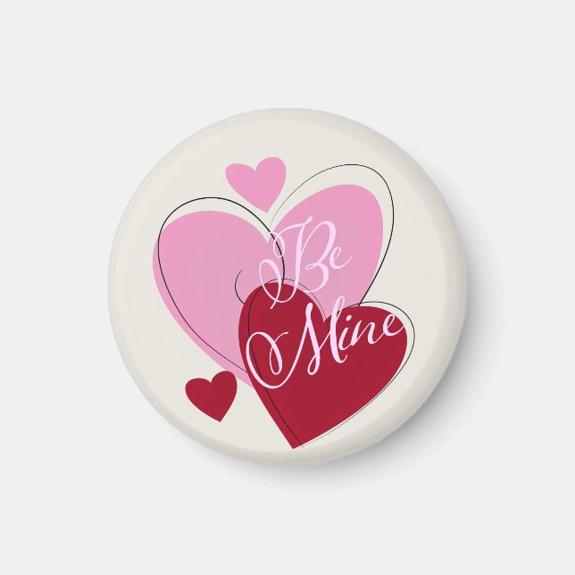 Imán de amor de corazón rosa y rojo dulce (Frente)