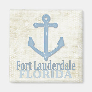 Imán de ancla azul Fort Lauderdale Florida