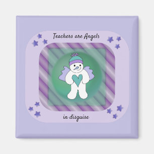 Imán de ángel de nieve de maestros