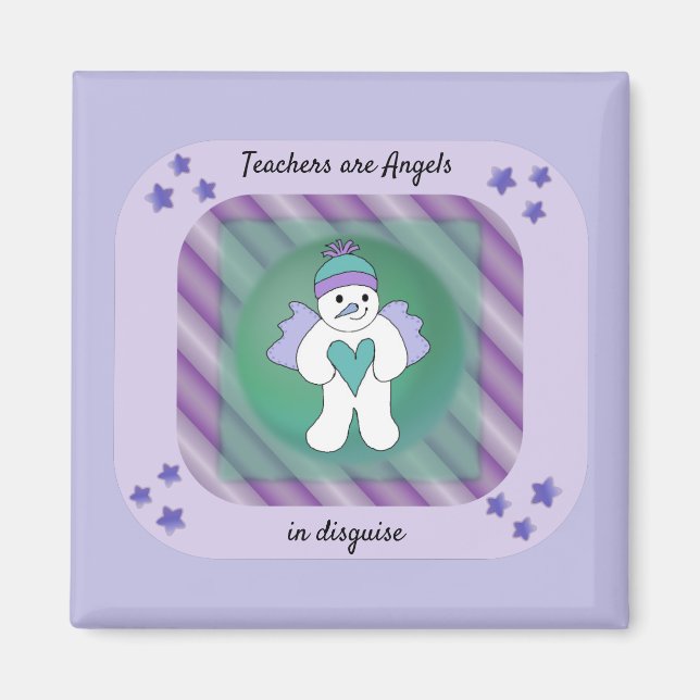 Imán de ángel de nieve de maestros (Frente)