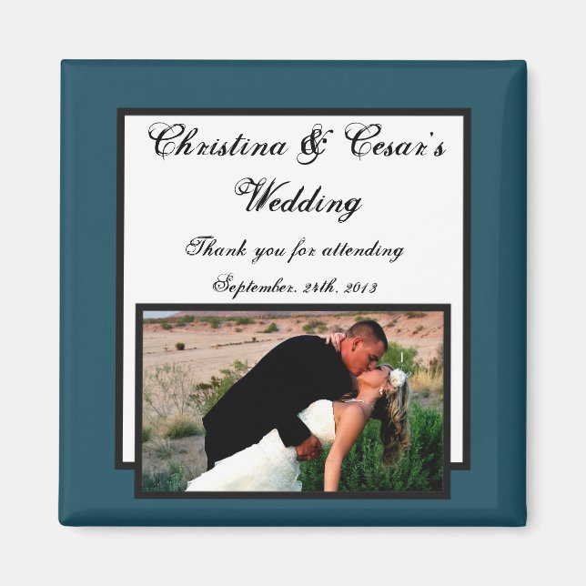 Imán de anuncio de 2"x2" de bota vaquera azul occi (Frente)