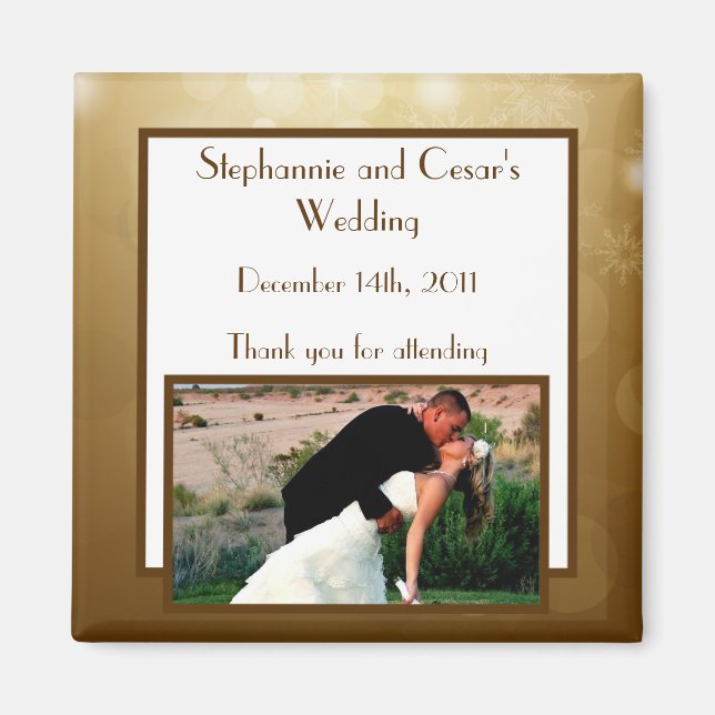 Imán de anuncio de 2"x2" Navidad Cobre Desenfoque (Frente)