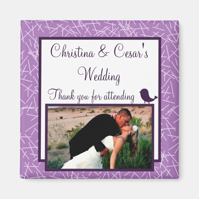 Imán de anuncio de 2" x 2" Columpio de pájaro Fond (Frente)