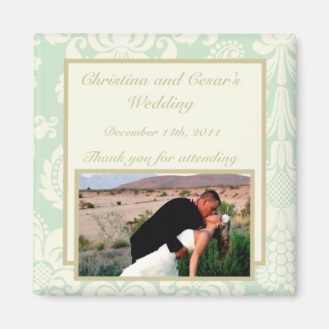 Imán de anuncio de 2"x 2" Damasco París (Frente)