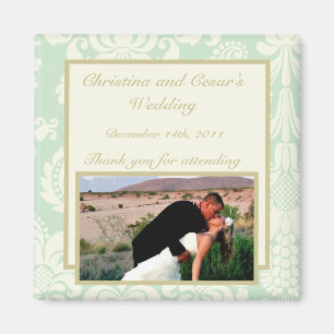 Imán de anuncio de 2" x 2" Damask París