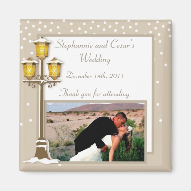 Imán de anuncio de 2" x 2" Old Town Christmas (Frente)