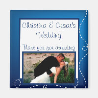 Imán de anuncio de 2" x 2" Remolinos de pera verde