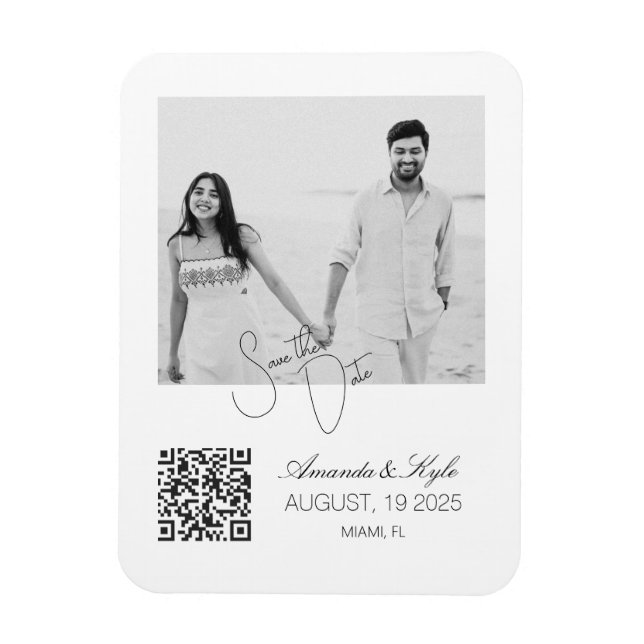 Imán de anuncio de nevera con foto personalizada E (Vertical)
