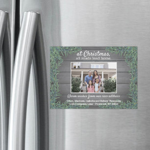 Imán de anuncio móvil de texto de vacaciones de cu