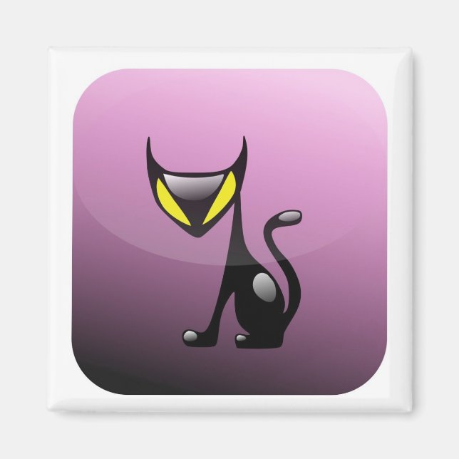 Imán de aplicaciones para gatos Demon (Frente)