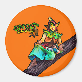 Imán de árbol de brotes de naranja