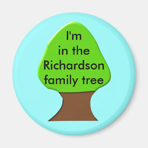 Imán de árbol de familia de Personalizables de árb