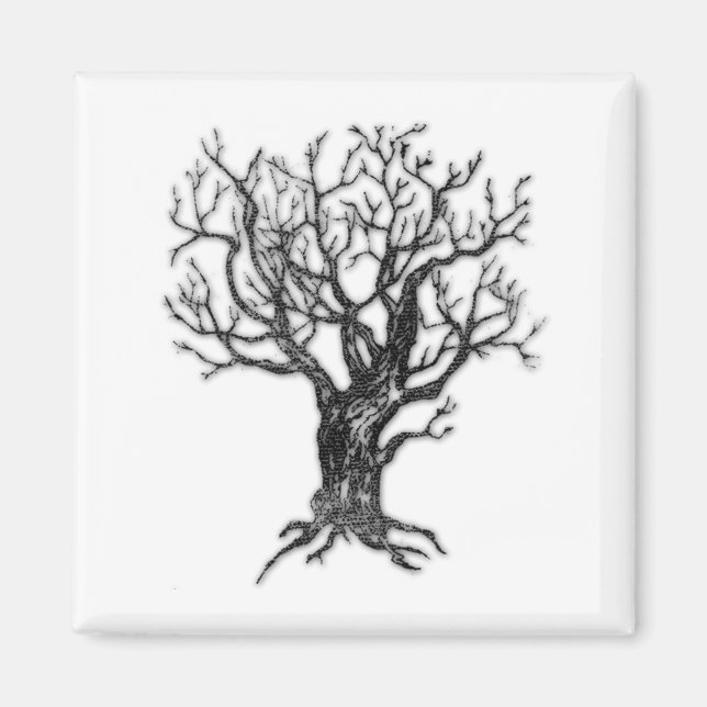 Imán de árbol de invierno (Frente)