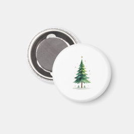 Imán de árbol de Navidad minimalista de pino – De