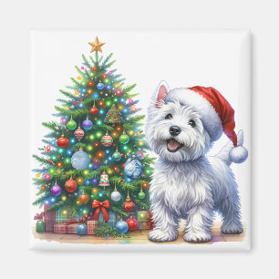Imán de árbol de navidad occidental
