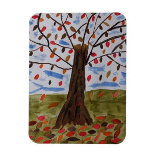 Imán de árbol de otoño